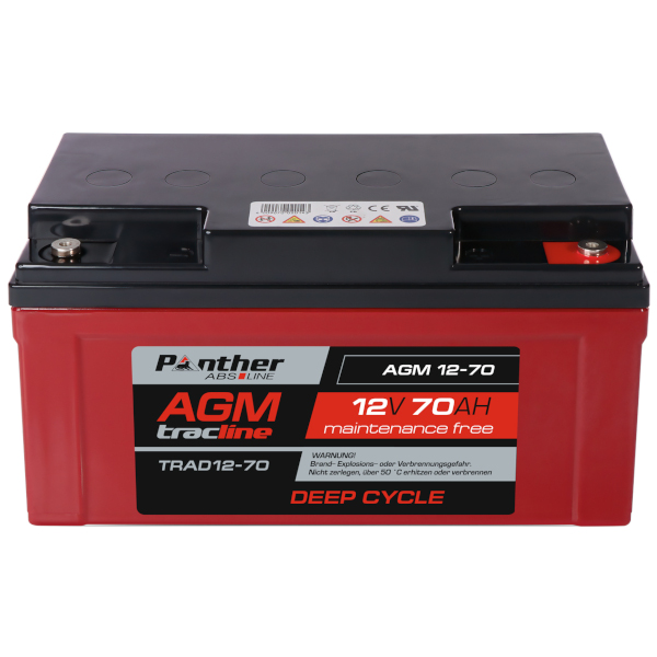 Panther AGM Batterie 12V 70Ah Versorgungsbatterie Wohnmobil